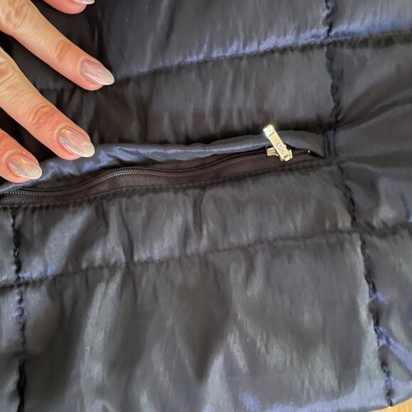 Y2K Jaclyn Smith Faux Fur Trim Quilted Coat | Women’s L | Mob Wife Old Money - Picture 6 of 8